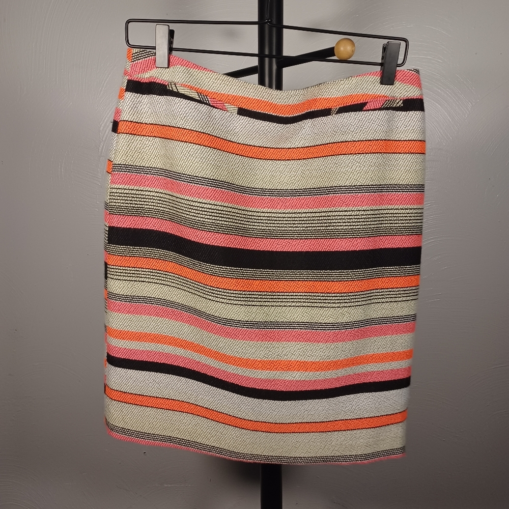 Halogen Orange Pink Black Orange Pencil Skirt Size 8